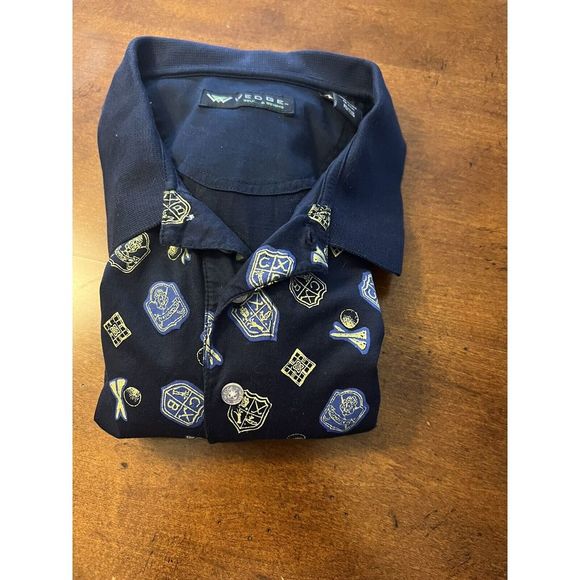 Other - Wedge Golf Polo Shirt Blue  Size Large Golf Tee Golf‎ Balls Insignia EUC